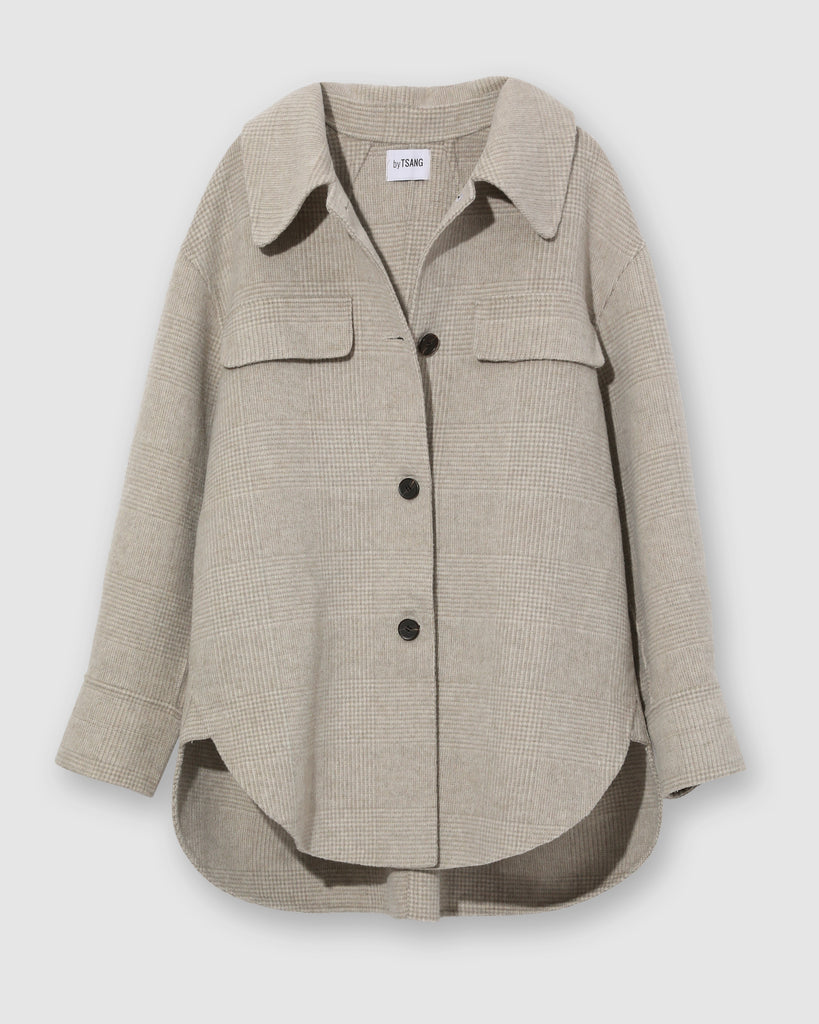 POCKET WOOL JACKET - Pale Oatmeal