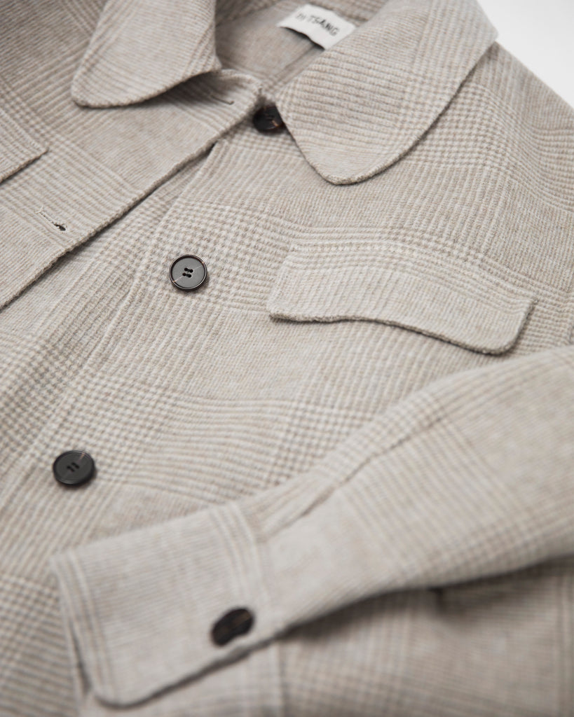 POCKET WOOL JACKET - Pale Oatmeal