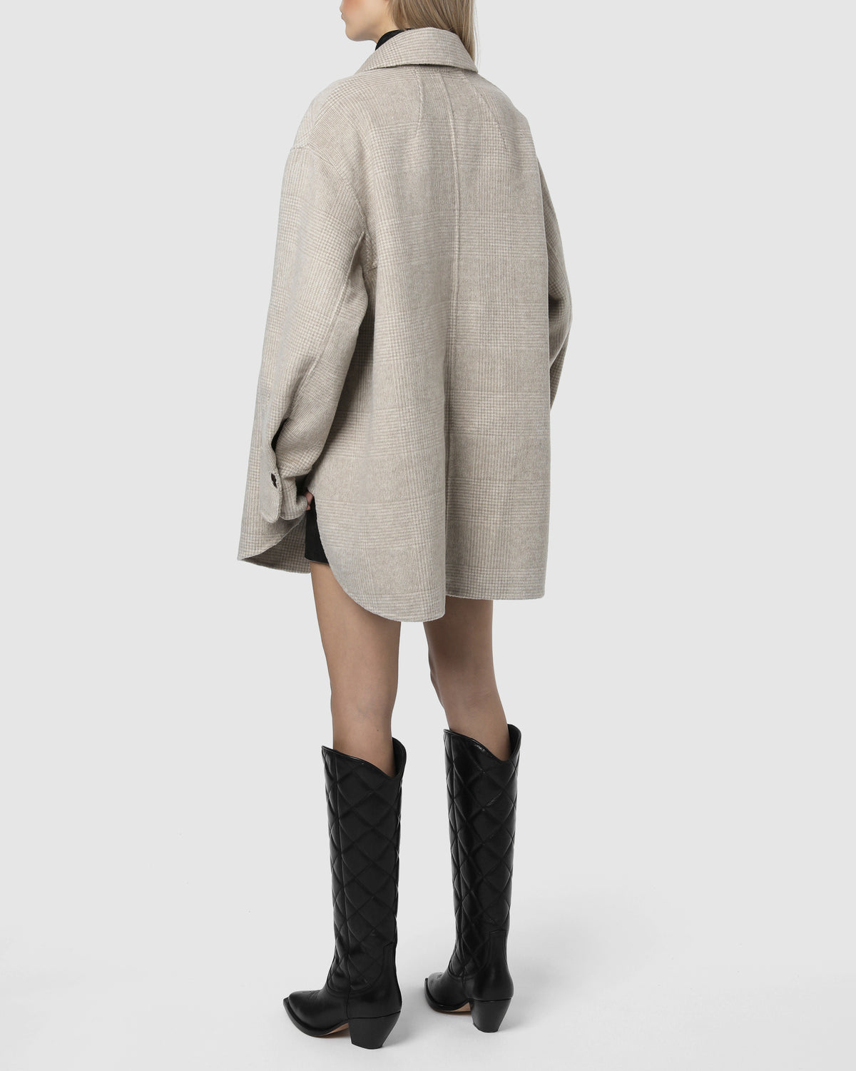 POCKET WOOL JACKET - Pale Oatmeal