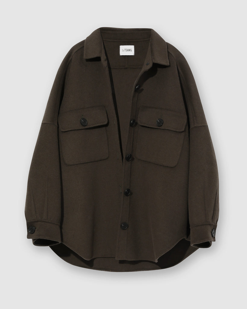 OVERSIZED WOOL JACKET - Major Brown