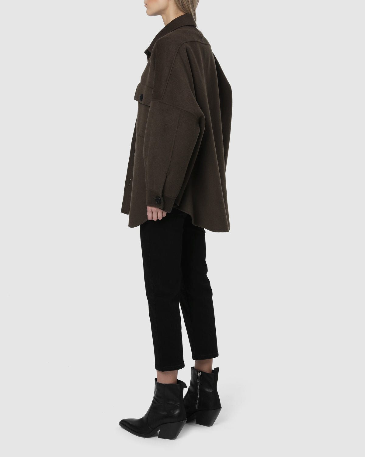 OVERSIZED WOOL JACKET - Major Brown