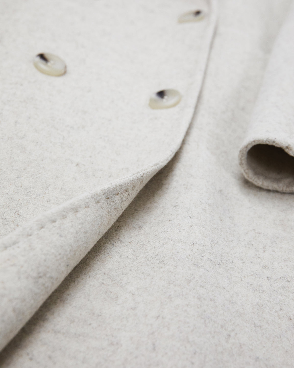 BELTED WOOL COAT - Cloud