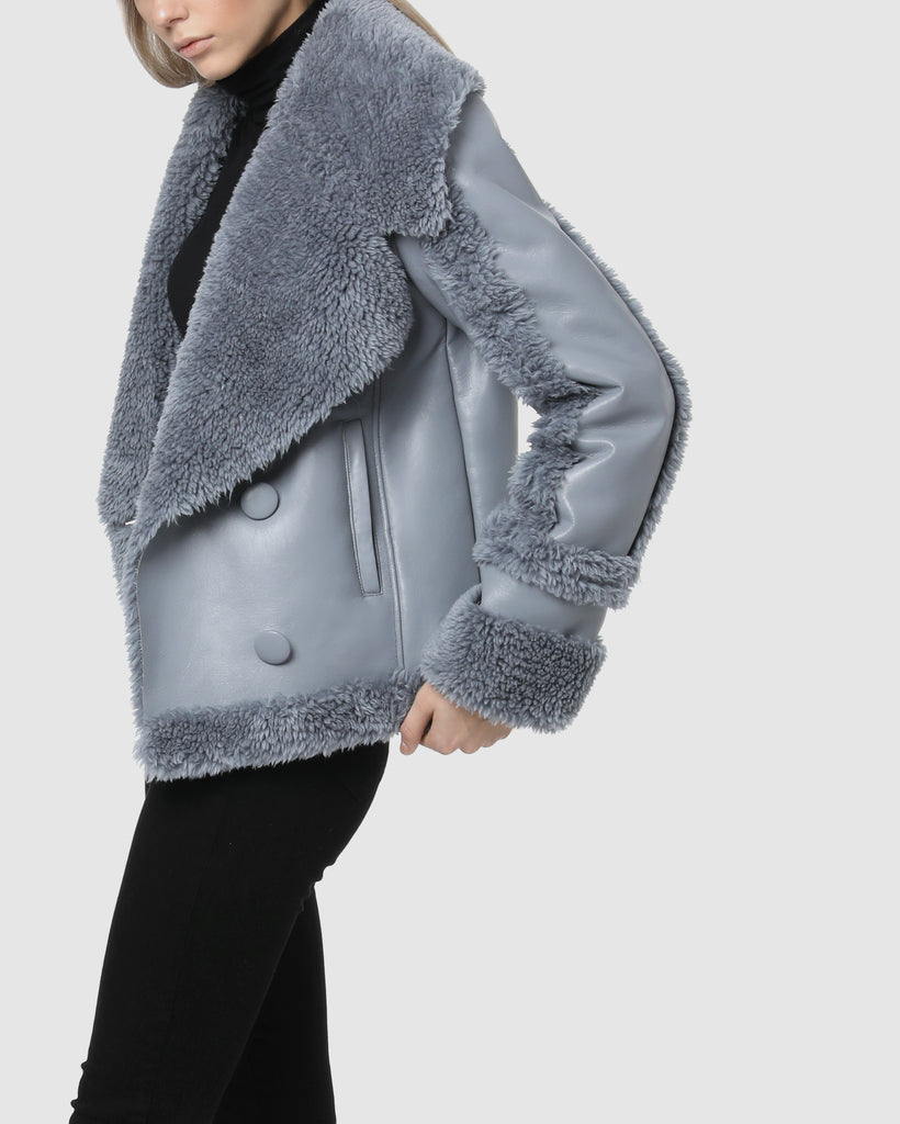 FAUX SHEARLING – Zen Blue